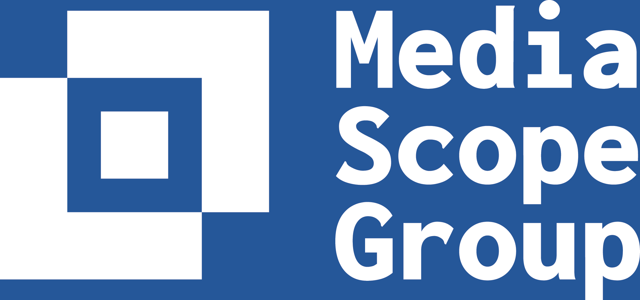 Media Scope Group logo on blue background