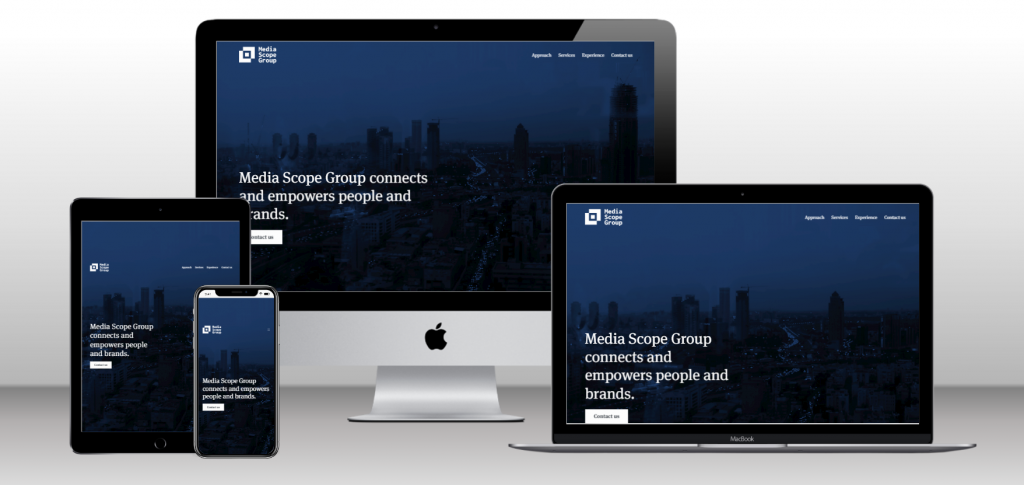 New Media Scope Group website with a new visual identity.