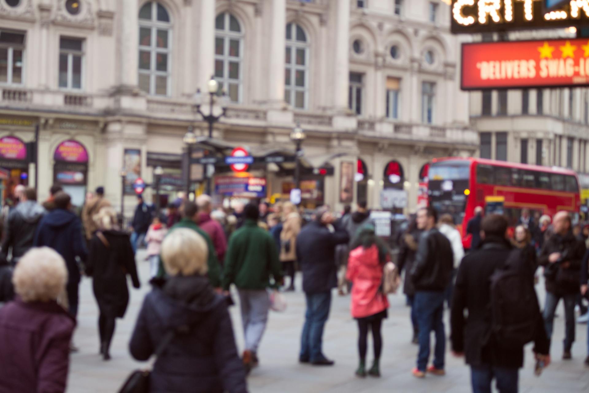 People on the street.