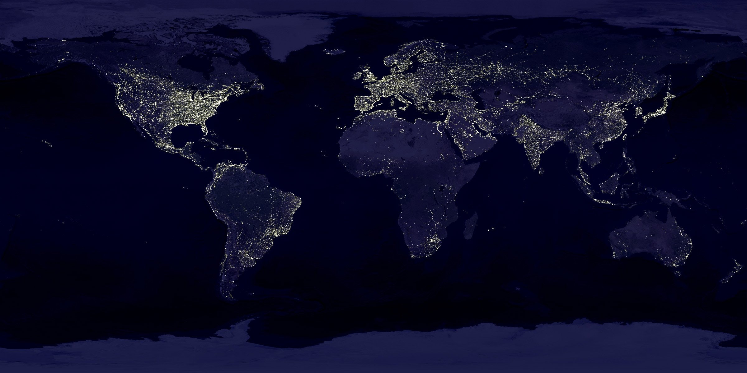 World at night map